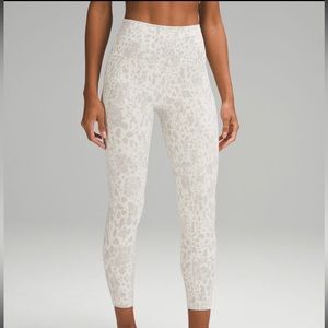 Lululemon White Cheetah Camo Align Highrise 25”